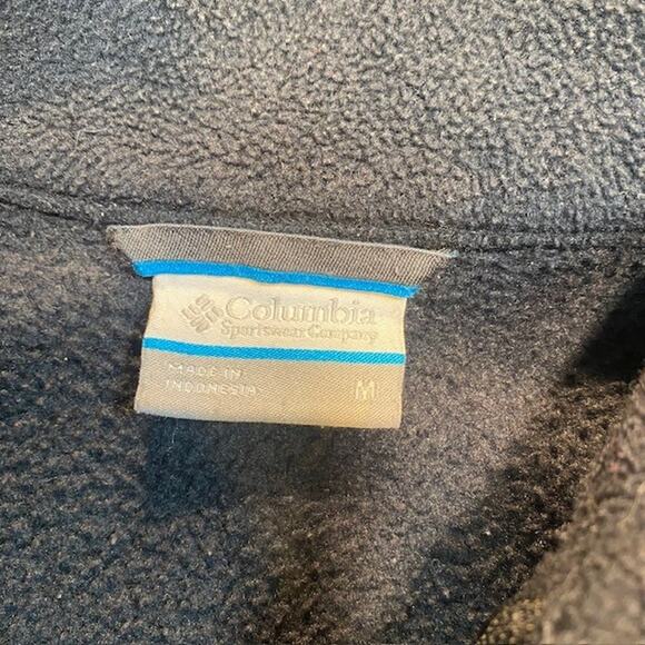 Columbia Black Zip Up Jacket Mens Medium Fleece Sportswear - Picture 4 of 10